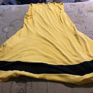 YELLOW STRIPED DRESS w/ POCKETS